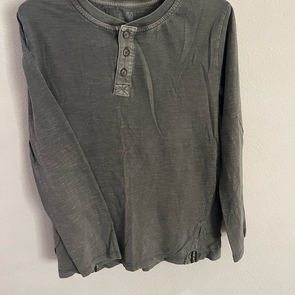 Gymboree Boys Green Long Sleeve Henley
